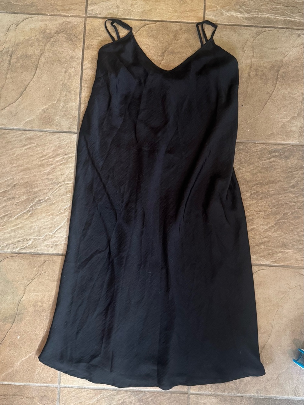 a new day Black Mini Slip Dress with Double Spaghetti Straps